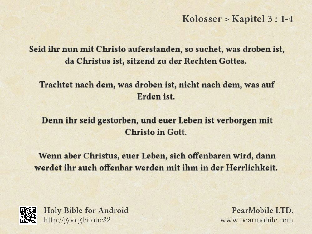 Kolosser, Kapitel 3:1-4
